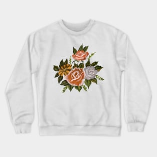 Painted Autumn Harvest- Watercolor Florals Crewneck Sweatshirt